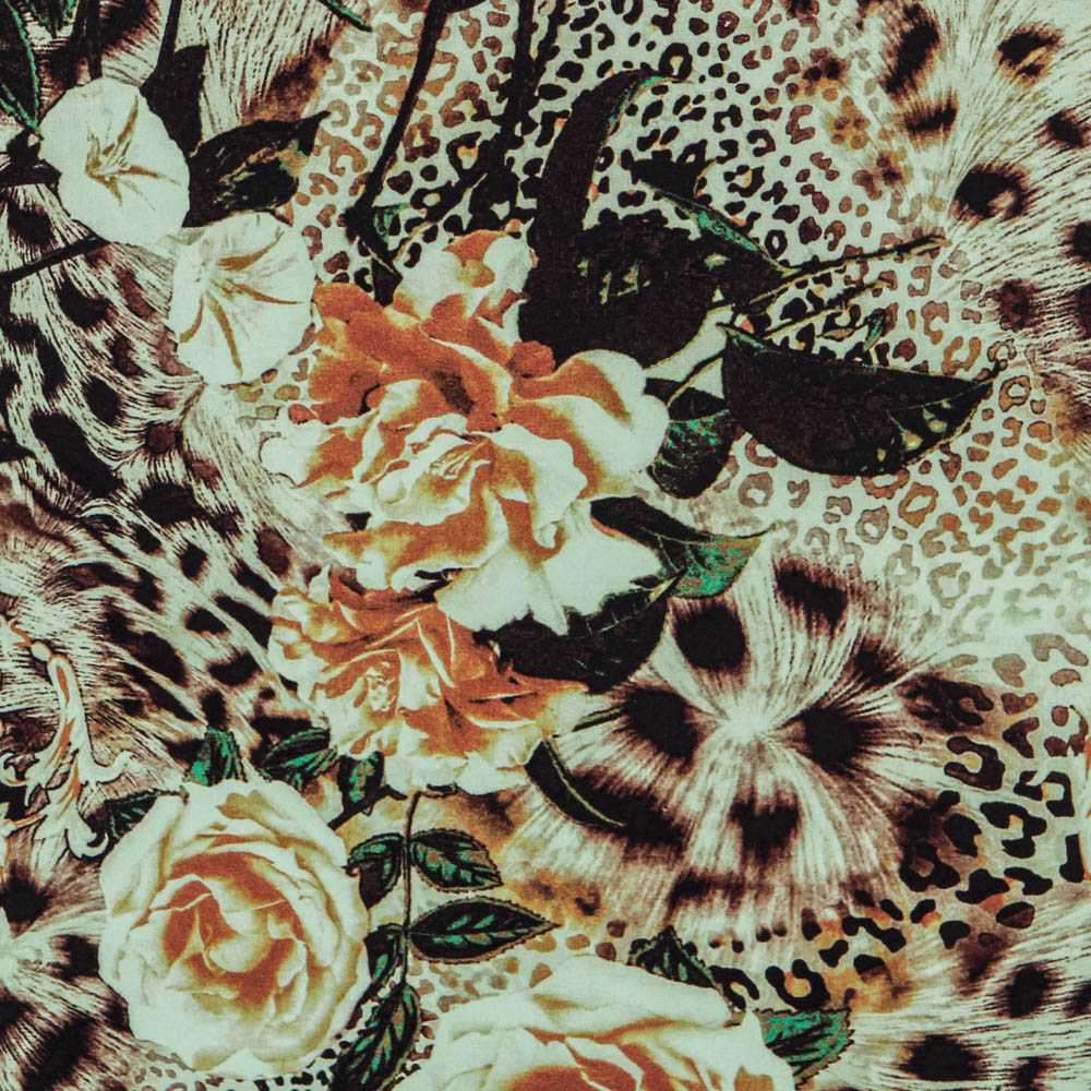 Taffetas Floral Vert - Ribes y Casals