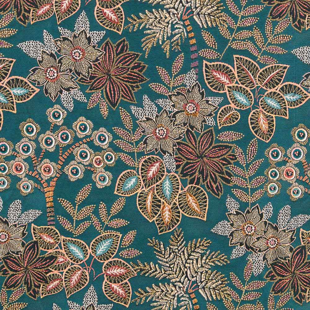 Jacquard Floral Brillant Tapisserie Canard - Ribes y Casals