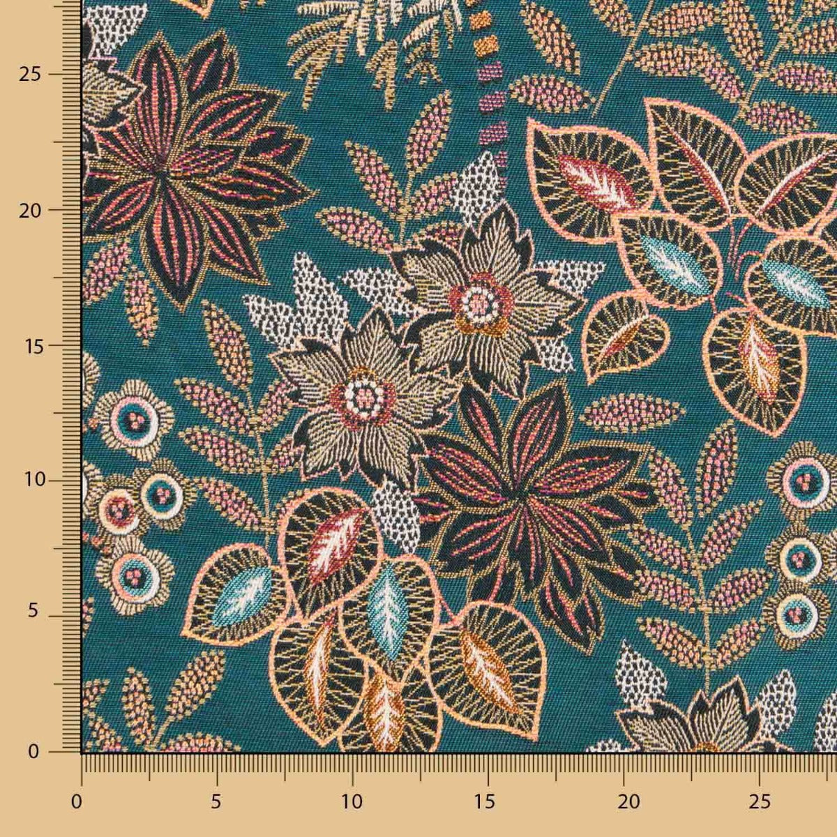 Jacquard Floral Brillant Tapisserie Canard - Ribes y Casals