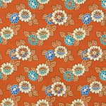 Tapisserie Ameublement Jacquard Floral Orange - Ribes y Casals