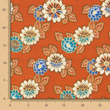 Tapisserie Ameublement Jacquard Floral Orange - Ribes y Casals