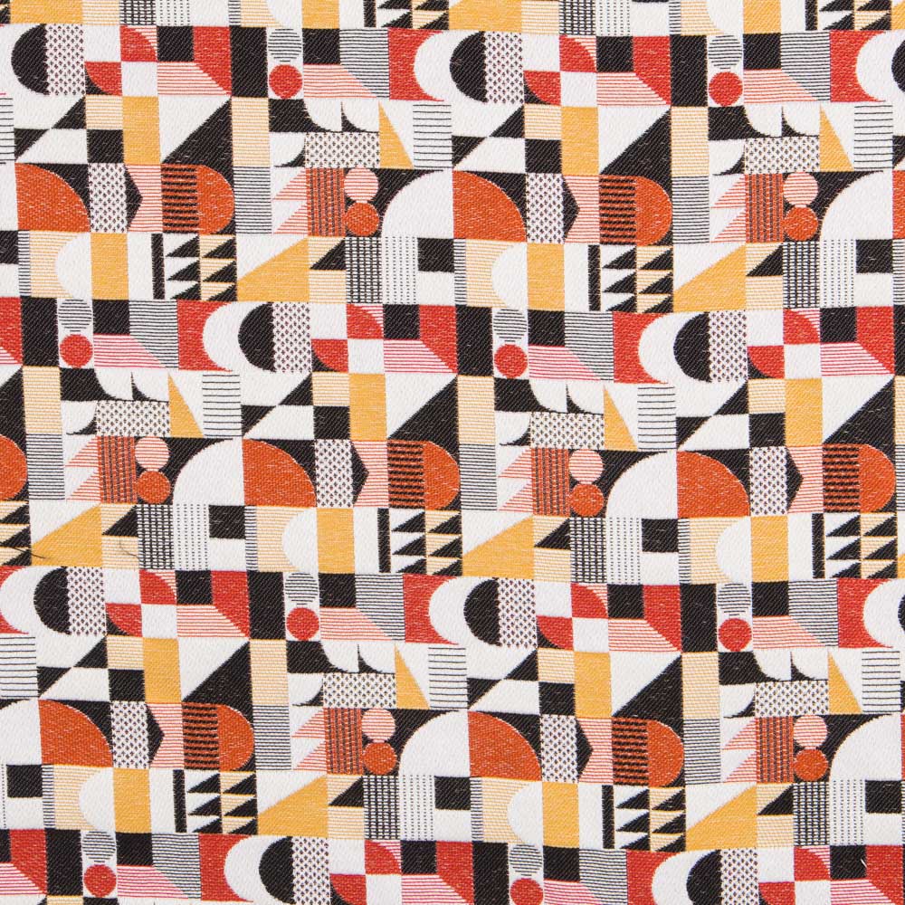 Tapisserie Jacquard Géométrique Rouge - Ribes y Casals