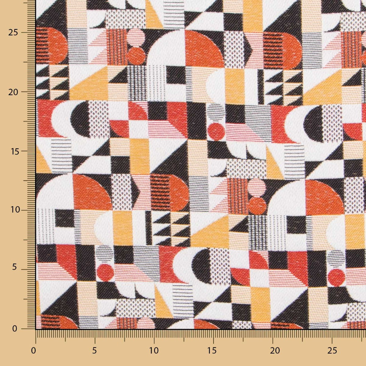 Tapisserie Jacquard Géométrique Rouge - Ribes y Casals