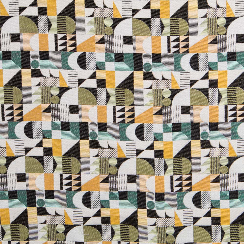 Tapisserie Jacquard Géométrique Vert - Ribes y Casals