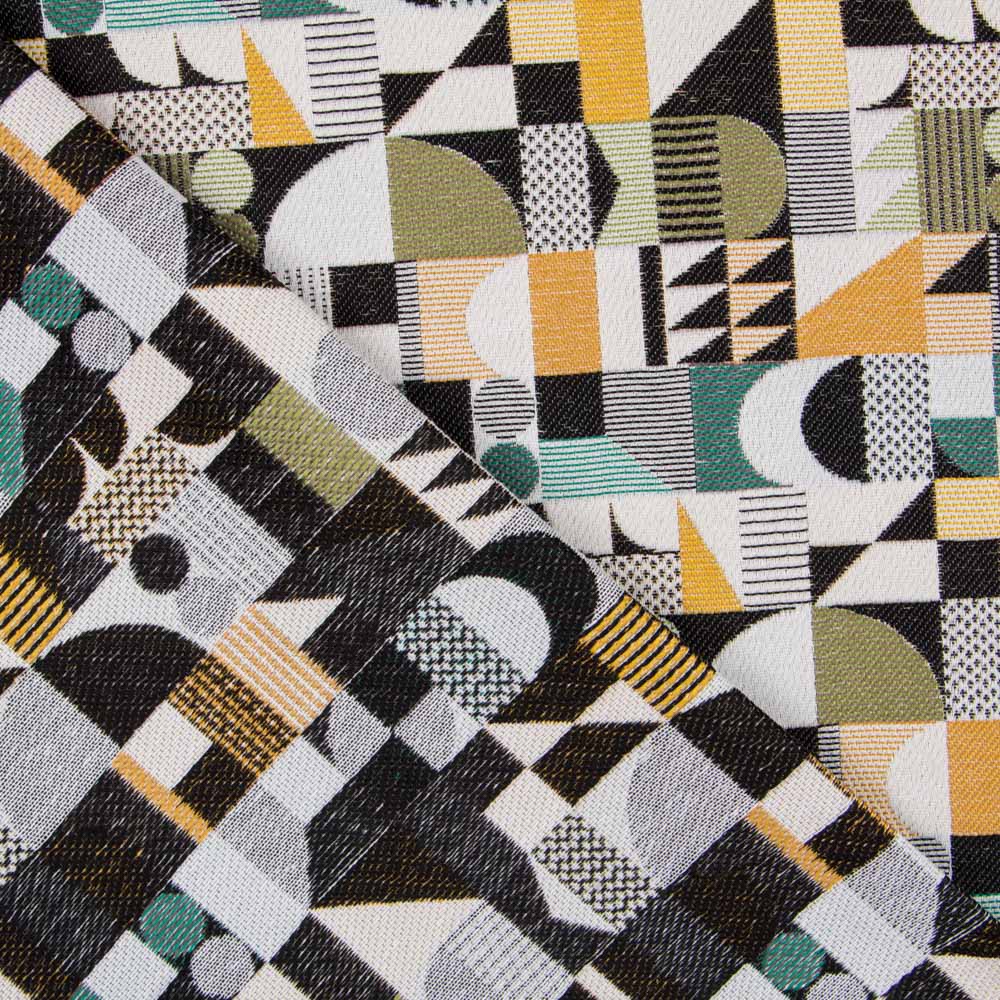 Tapisserie Jacquard Géométrique Vert - Ribes y Casals