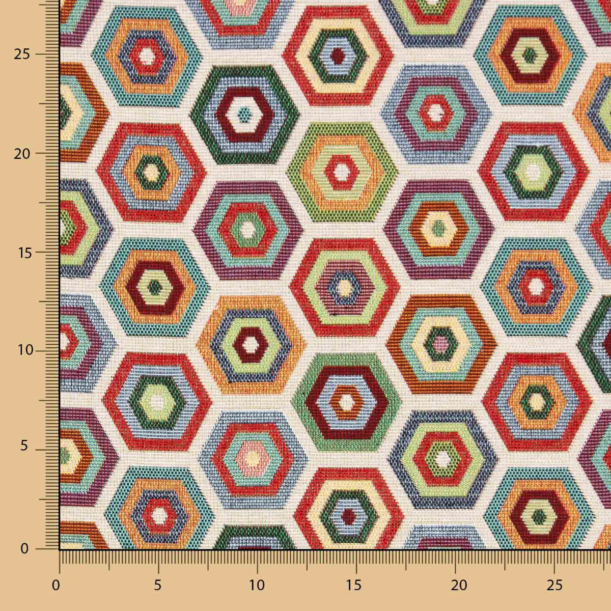 Jacquard Hexagones Multicolore - Ribes y Casals