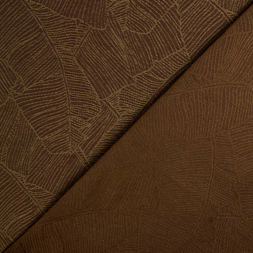 Jacquard Ameublement Feuilles Chocolat - Ribes y Casals