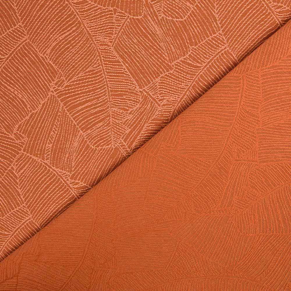 Jacquard Ameublement Feuilles Terracotta - Ribes y Casals