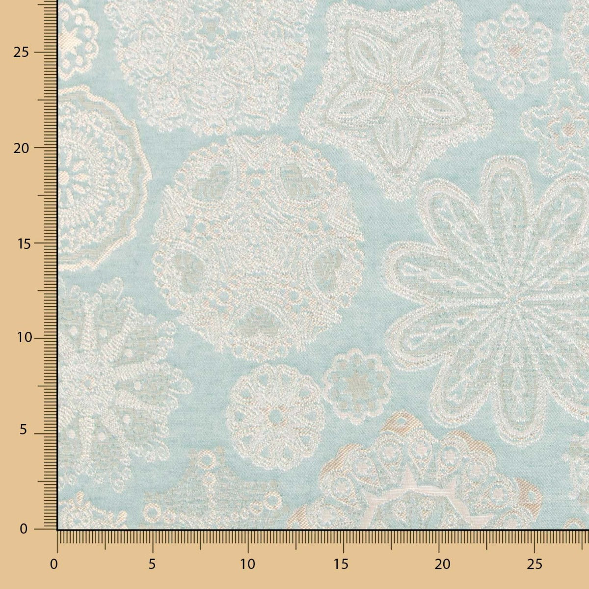 Tapisserie Jacquard Mandala Vert Menthe - Ribes y Casals