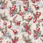 Jacquard Noël Guirlandes Beige - Ribes y Casals