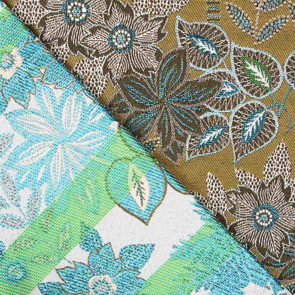 Tapisserie Jacquard Floral Olive Brillant - Ribes y Casals