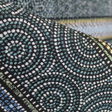 Tissu Tapisserie Rayure Circulaire Vert - Ribes y Casals
