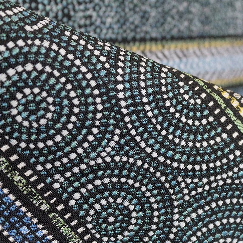 Tissu Tapisserie Rayure Circulaire Vert - Ribes y Casals