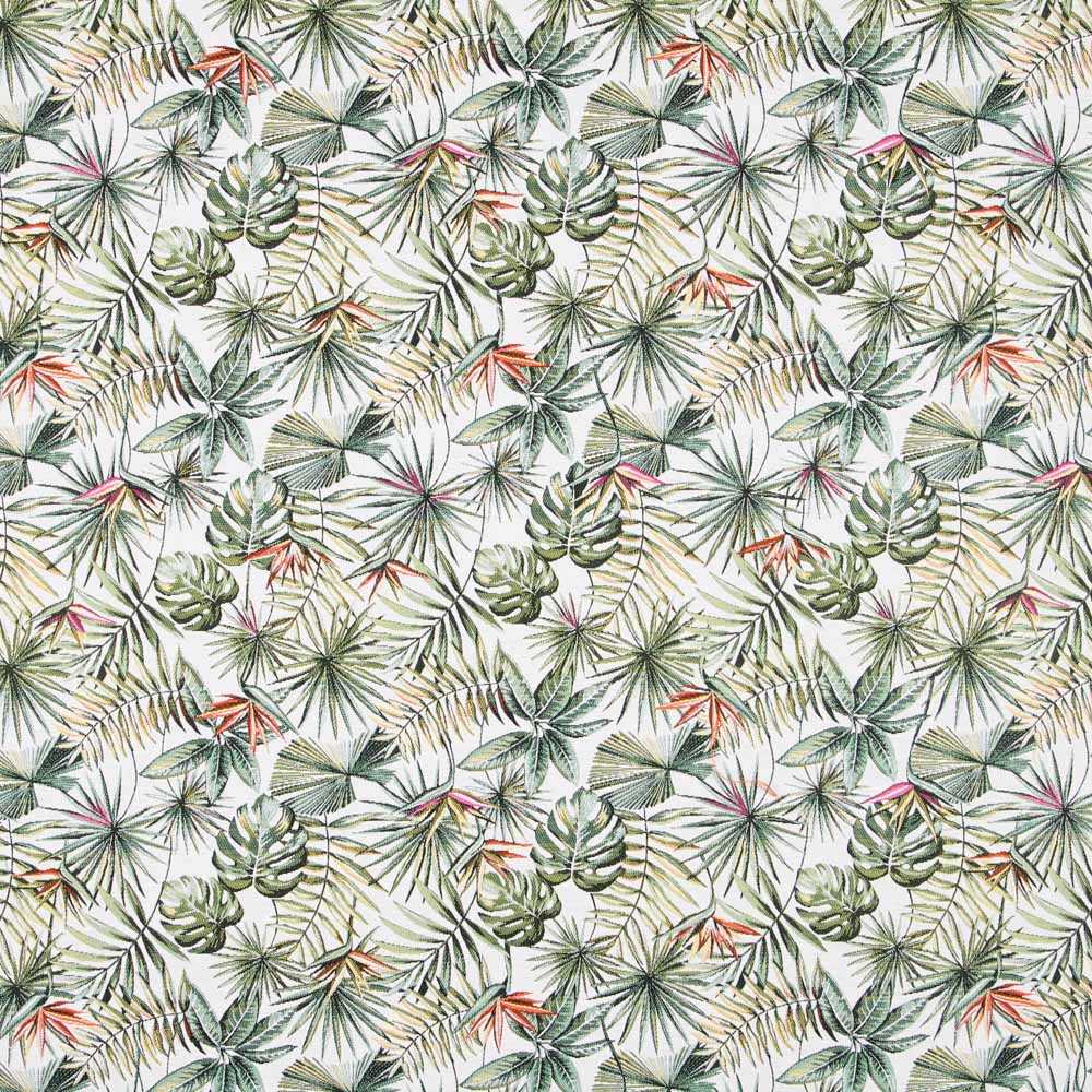 Tissu Jacquard Tropical Écru - Ribes y Casals