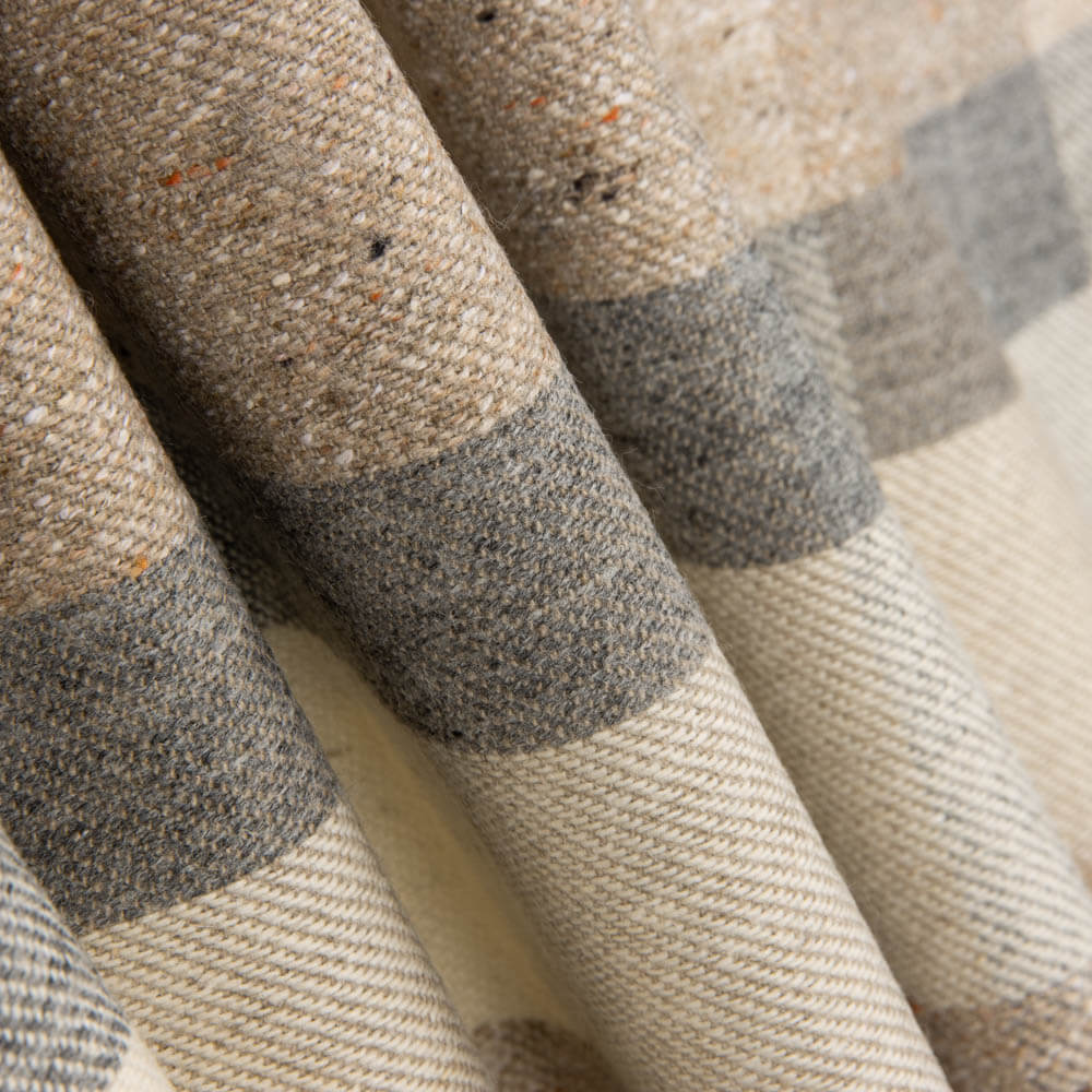 Canard à carreaux de flanelle beige - Ribes y Casals