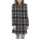 Tissu Manteau Flanelle Carreaux Gris - Ribes y Casals