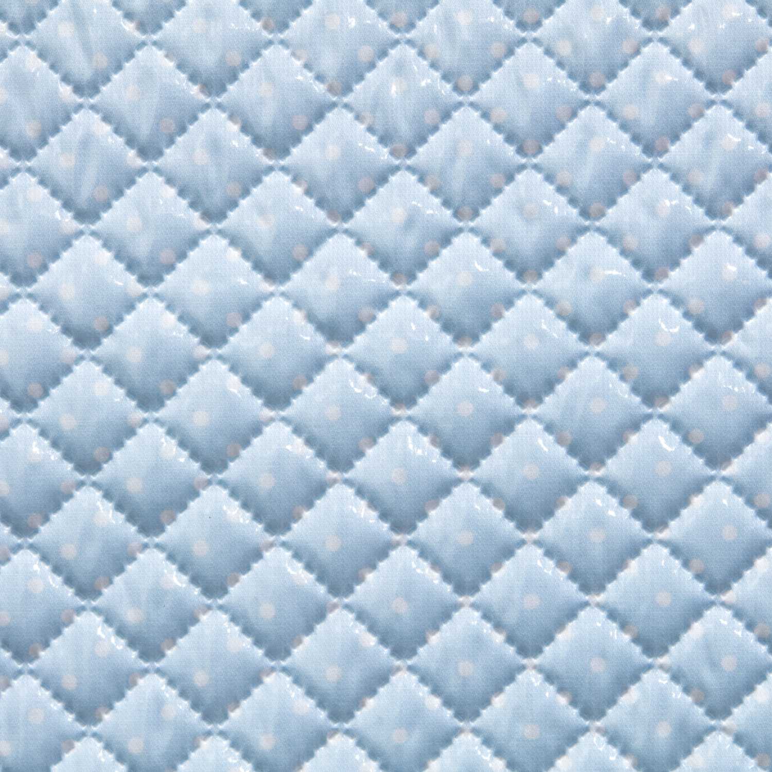 Tissu Matelassé Pois Bleu Ciel - Ribes y Casals