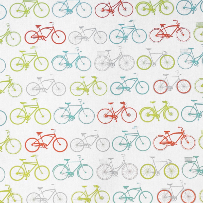 Tissu Coton Vélos Écru - Ribes y Casals