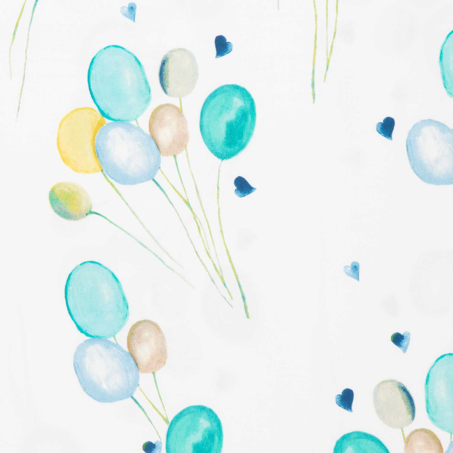 Tissu Rideaux Coton Ballons Bleu - Ribes y Casals