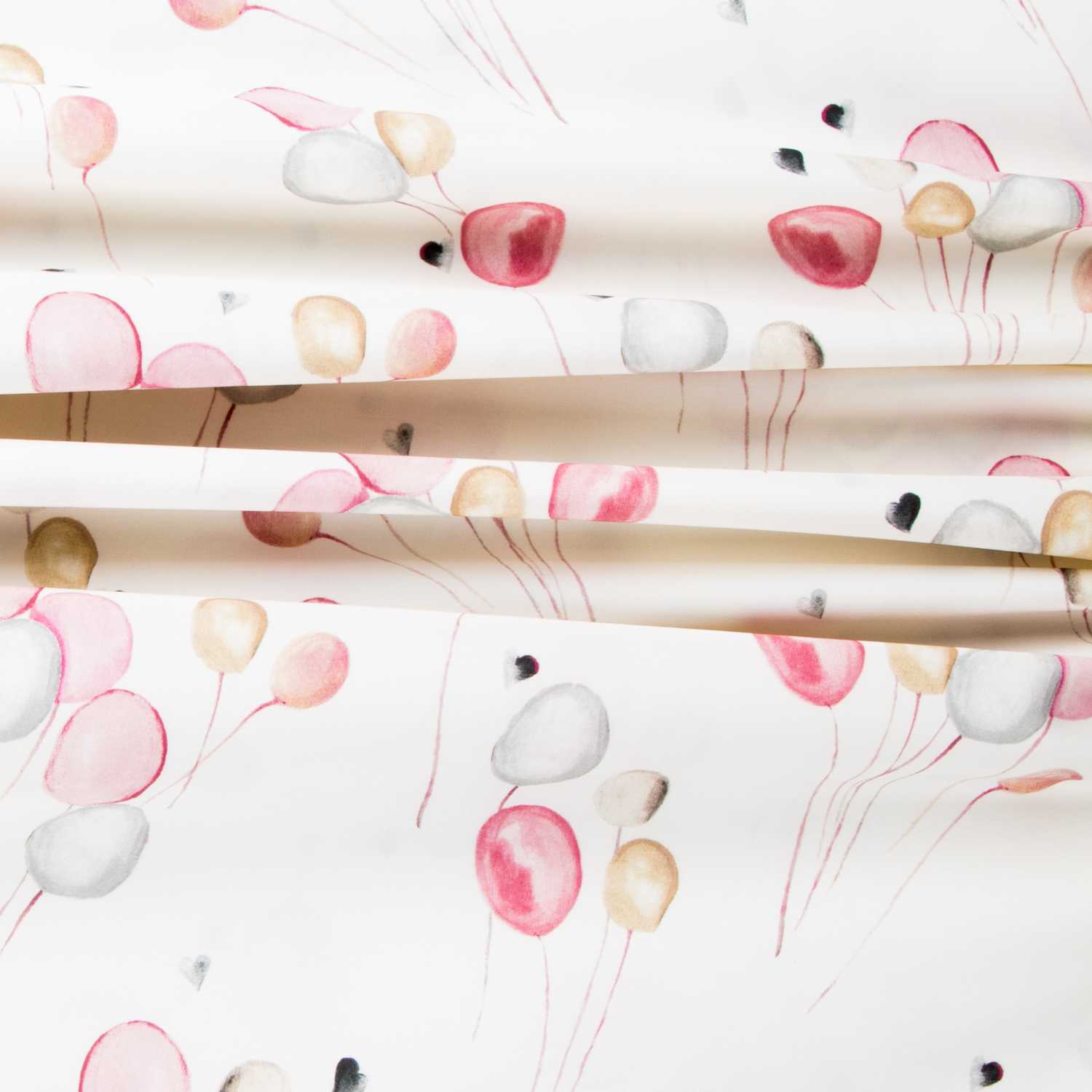 Tissu Rideaux Coton Ballons Rose - Ribes y Casals