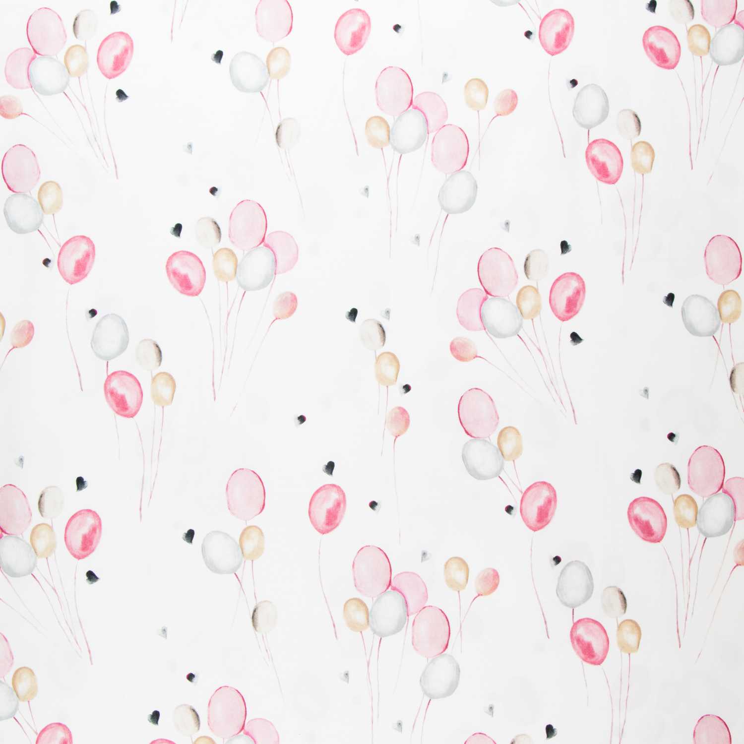Tissu Rideaux Coton Ballons Rose - Ribes y Casals