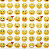 Tissu Coton Emoticons Blanc - Ribes y Casals