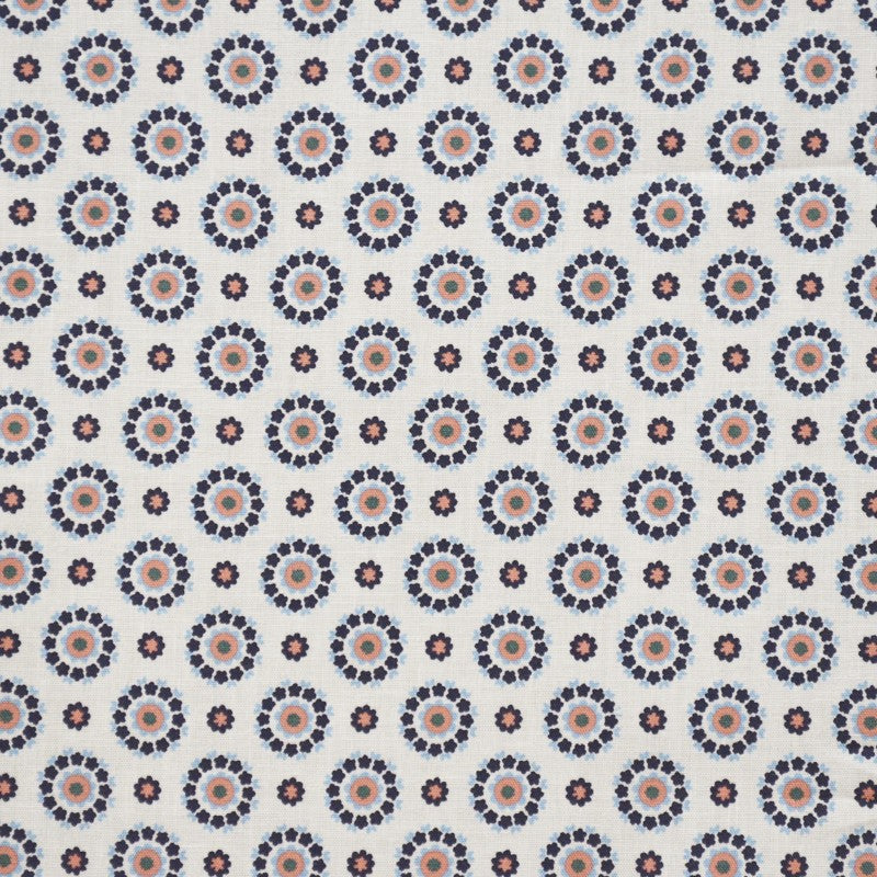 Coton Imprimé Cercles Fond Blanc - Ribes y Casals