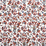 Coton Imprimé Fleurs Contours Rouge - Ribes y Casals