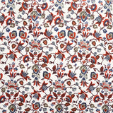 Coton Imprimé Fleurs Contours Rouge - Ribes y Casals