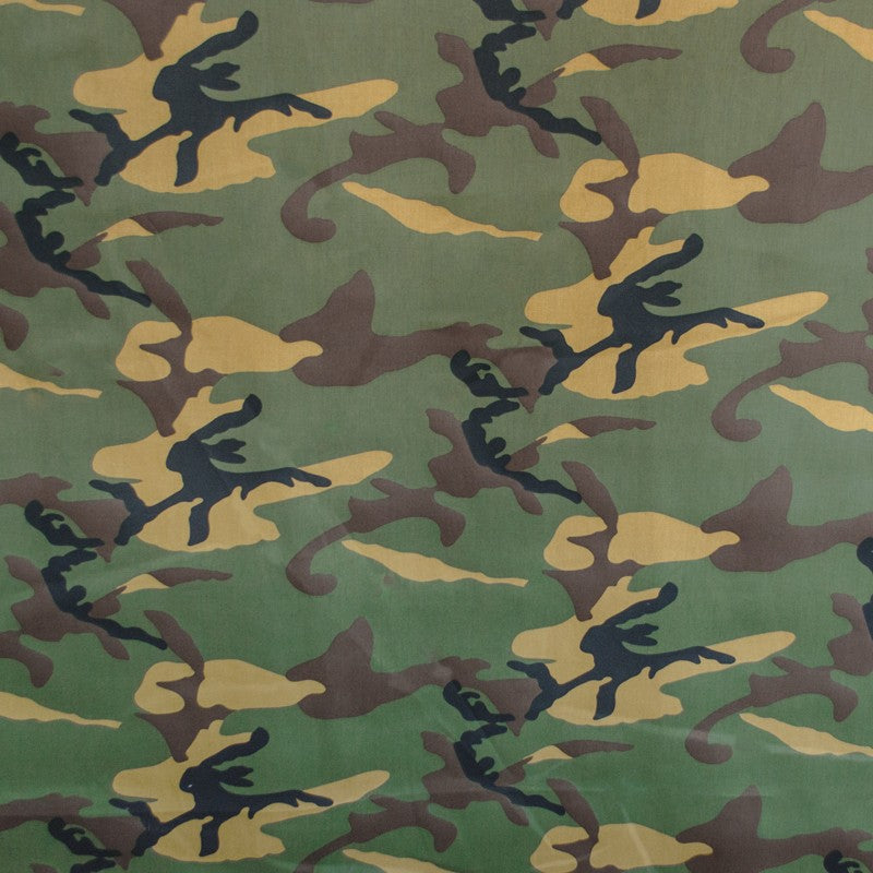 Tissu Coton Imprimé Militaire Vert - Ribes y Casals