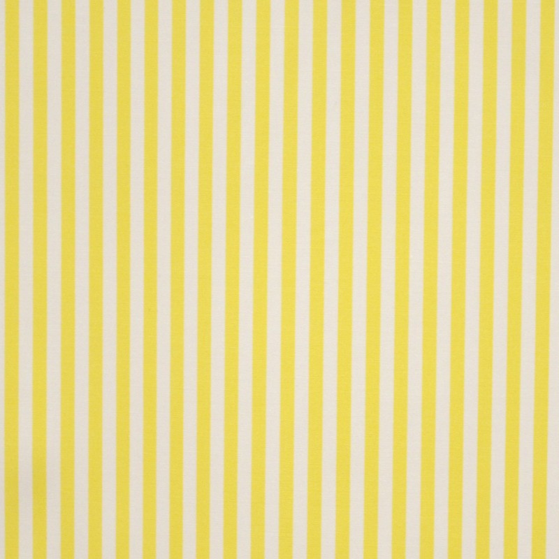 Tissu Coton Imprimé Rayures Jaune - Ribes y Casals