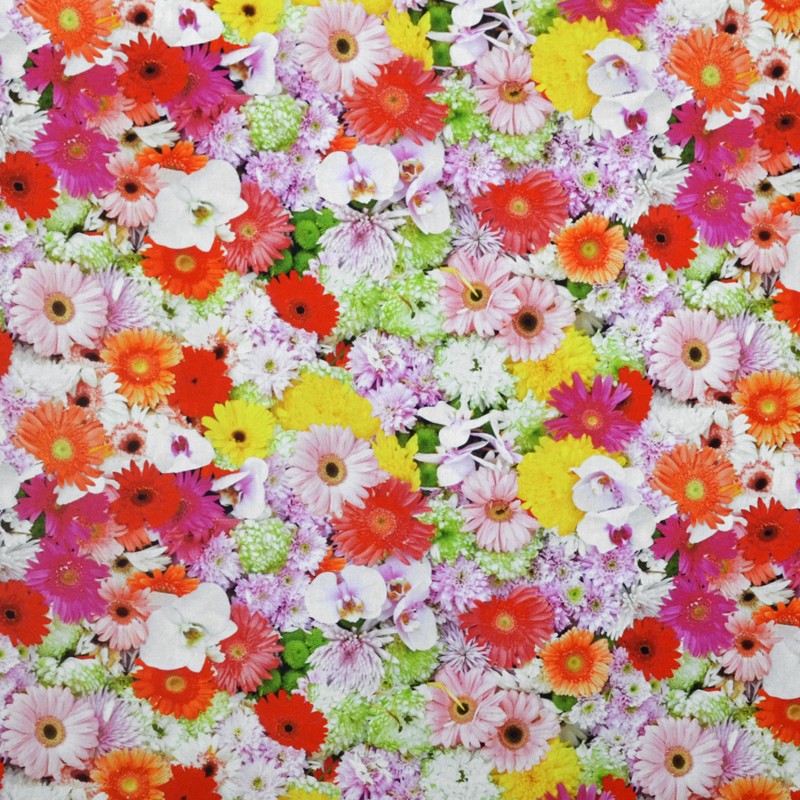 Tissu Coton Floral Multicolore - Ribes y Casals