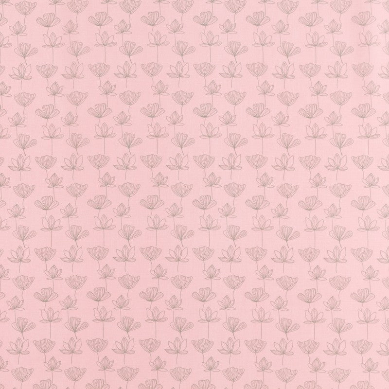 Tissu Coton Floral Rose - Ribes y Casals