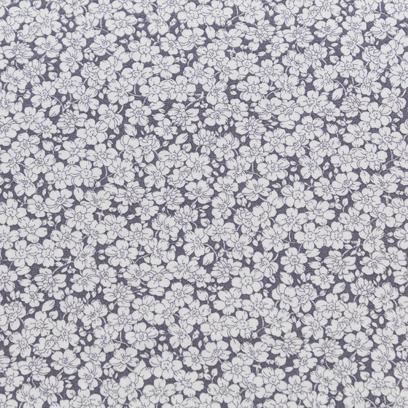 Tissu Coton Petites Fleurs Gris - Ribes y Casals