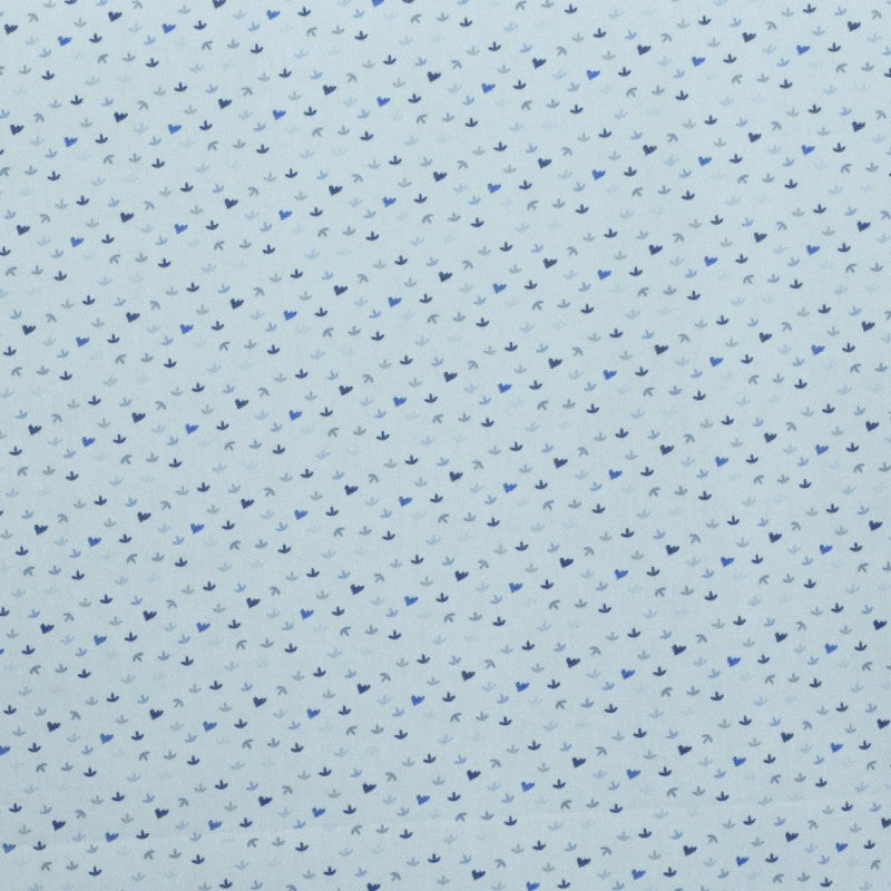 Popeline de Coton Infantile Motifs Bleu Clair - Ribes y Casals