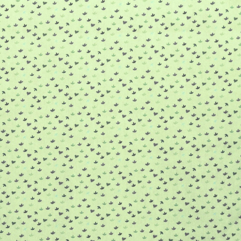 Popeline de Coton Infantile Motifs Pistache Clair - Ribes y Casals