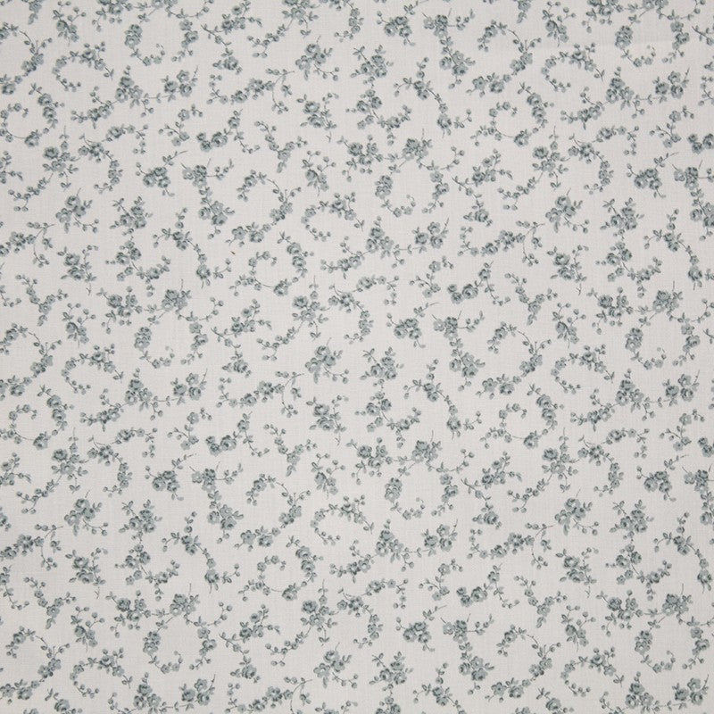 Coton Organique Floral Gris Vert - Ribes y Casals