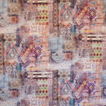Tissu Coton Cadre Ethnique Brique - Ribes y Casals