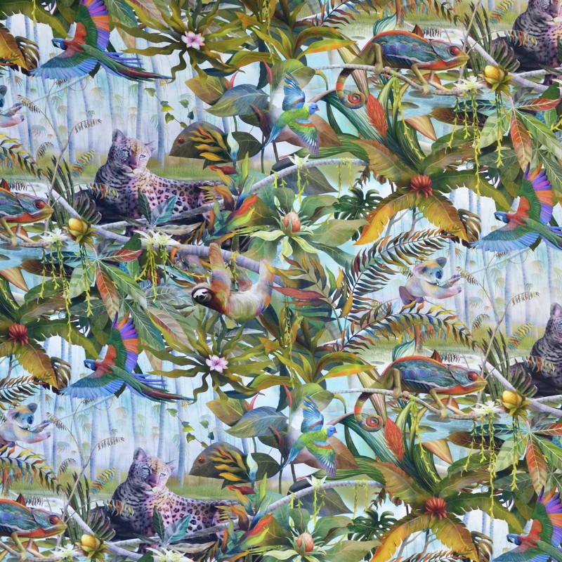 Tissu Coton Grande Jungle - Ribes y Casals