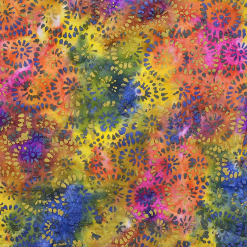 Tissu Coton Tie Dye Jaune - Ribes y Casals