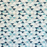 Tissu Coton Triangles Vert - Ribes y Casals