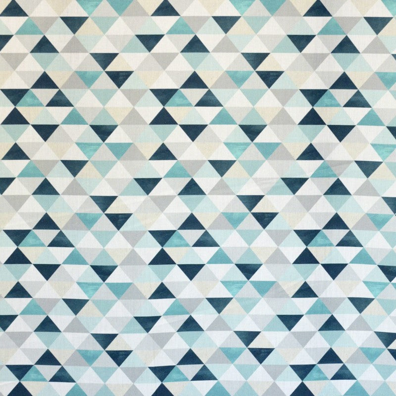 Tissu Coton Triangles Vert - Ribes y Casals