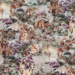 Tissu Coton Zoo Gris - Ribes y Casals