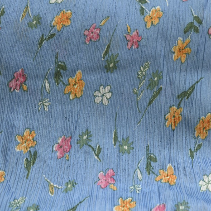 Bambula à Fleurs Fond Bleu - Ribes y Casals