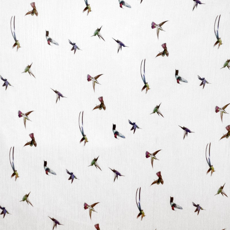 Tissu Bambula Oiseaux Blanc - Ribes y Casals