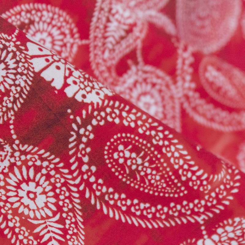 Tissu Maillot de Bain Mandala Rouge - Ribes y Casals