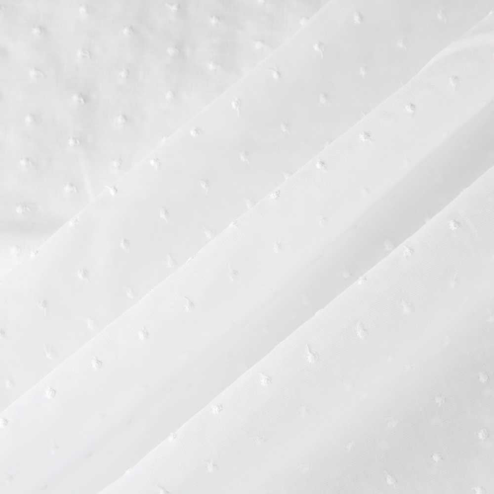 Tissu Baptiste Plumeti Brodé Blanc - Ribes y Casals