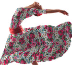 Tissu Biélastique Coquelicots Fuchsia - Ribes y Casals