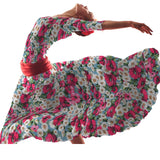 Tissu Biélastique Coquelicots Fuchsia - Ribes y Casals