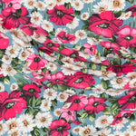Tissu Biélastique Coquelicots Fuchsia - Ribes y Casals